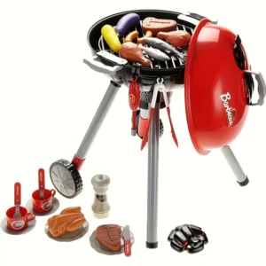 4f29fb9a-80a0-4a20-84a7-03c278390e05 Kids' BBQ Grill Playset with Rotating Casters