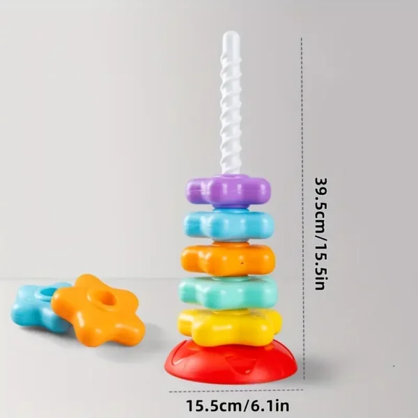 Colorful Rainbow Star Rotating Tower