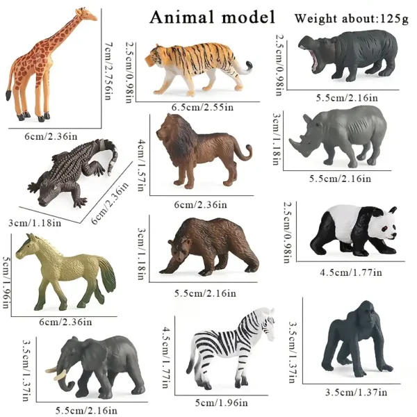94f79e1d-c314-4caf-9c30-d7d896331128 Set of 12 Miniature Animal Figurines