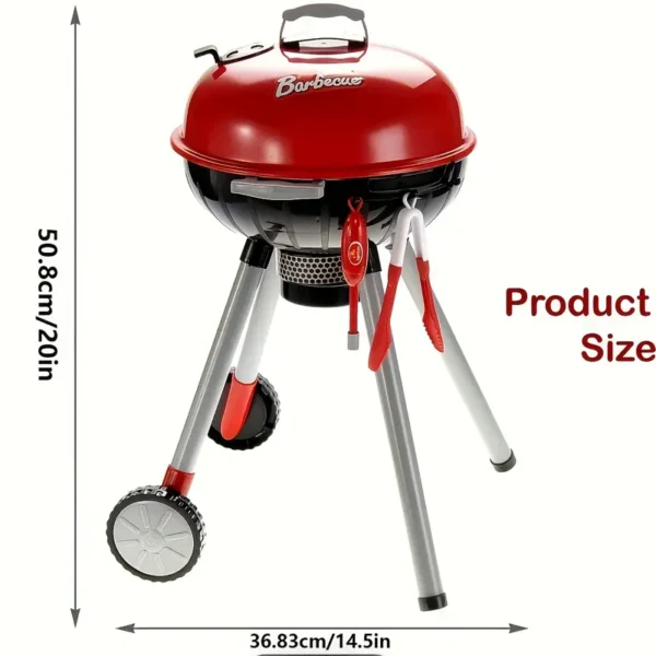 9c9267d5-6eec-4a9b-9249-5e4d597899c8 Kids' BBQ Grill Playset with Rotating Casters