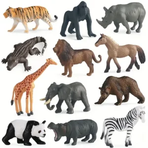 ee71ef62-3855-4c18-9385-f1e2bc924f2b Set of 12 Miniature Animal Figurines